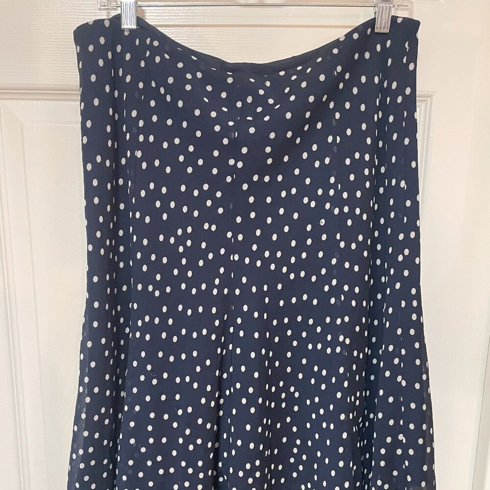 George Skirt - Navy Polka Dot - 12
